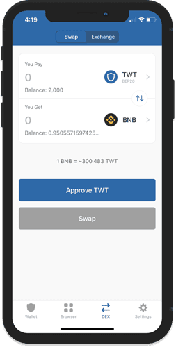 Trust Wallet 授權（Approve）頁面範例
