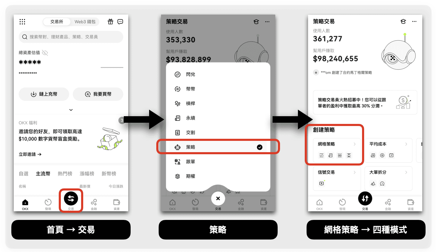 OKX 網格策略開單教學